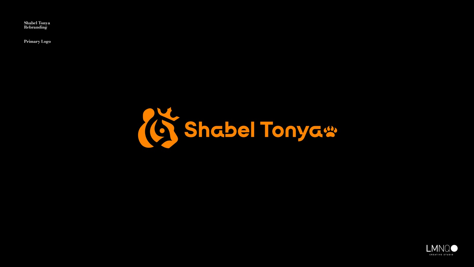Primary logo — the crowned-cat monogram beside the Shabel Tonya wordmark ending in a paw
